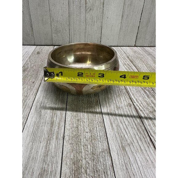 Vtg Nepal Tibetan Singing Bowl Only 4" Diameter 2.5" Tall Meditation Healing - Picture 10 of 11